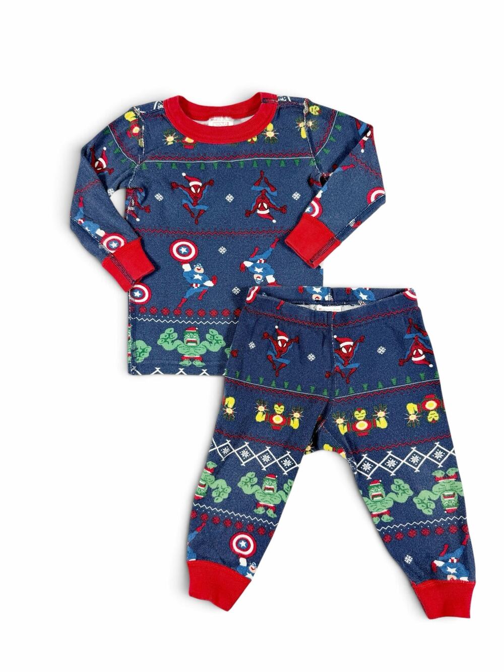 Marvel Hanna Andersson Baby Christmas Pajama Set Avengers 18-24 Months